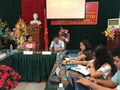 Trường Cao đẳng Kinh tế - Tài chính Thái Nguyên đón tiếp và làm việc với Viện nghiên cứu và đào tạo Việt Anh - VNUK, Đại học Đà Nẵng ngày 05.05.2017 